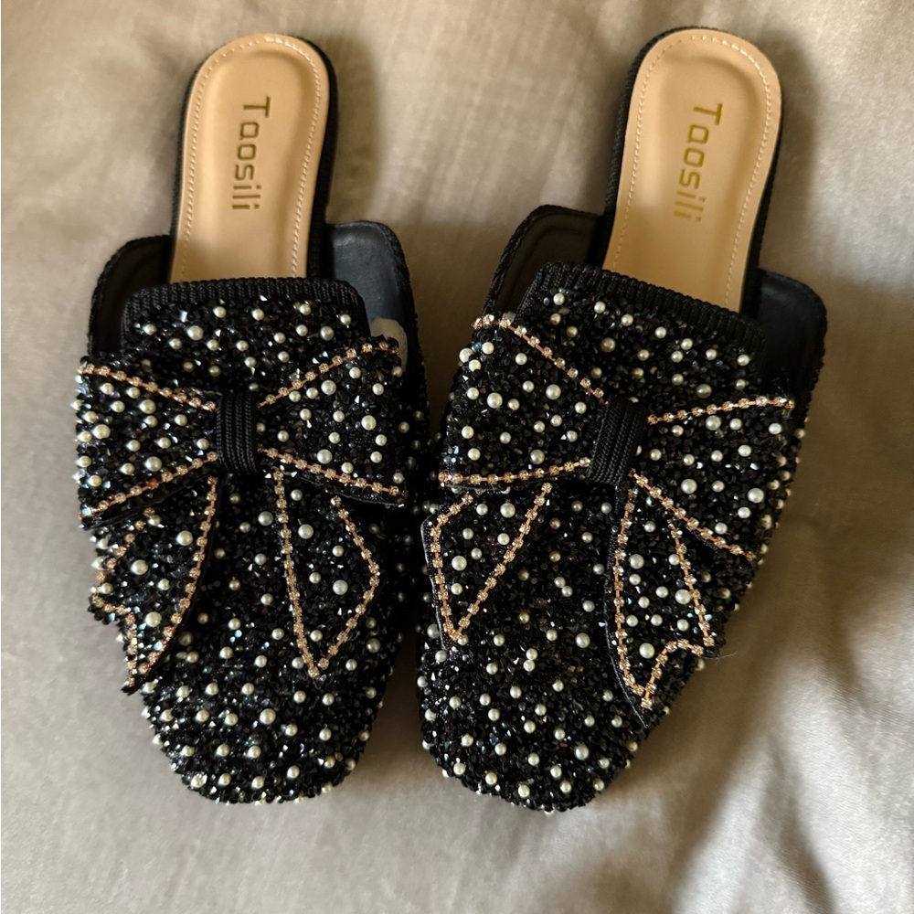 Brand new blinged mules